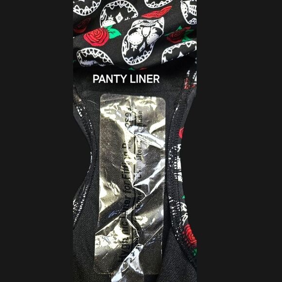 RETRO CHIC HOTTOPIC Poka-Dot Sugar Skull Rose Print 2 Piece Bikini With Ruffles - Picture 11 of 14